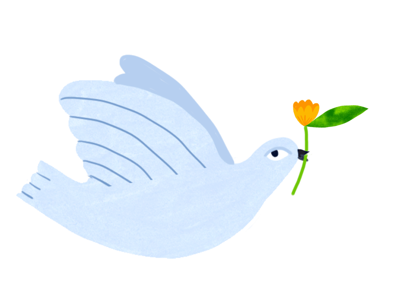 Illustration Oiseau fleur